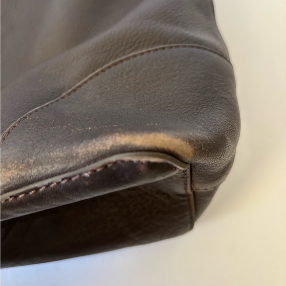 FRYE Sienna Shopper Brown Leather Logo Tote - Picture 8 of 8